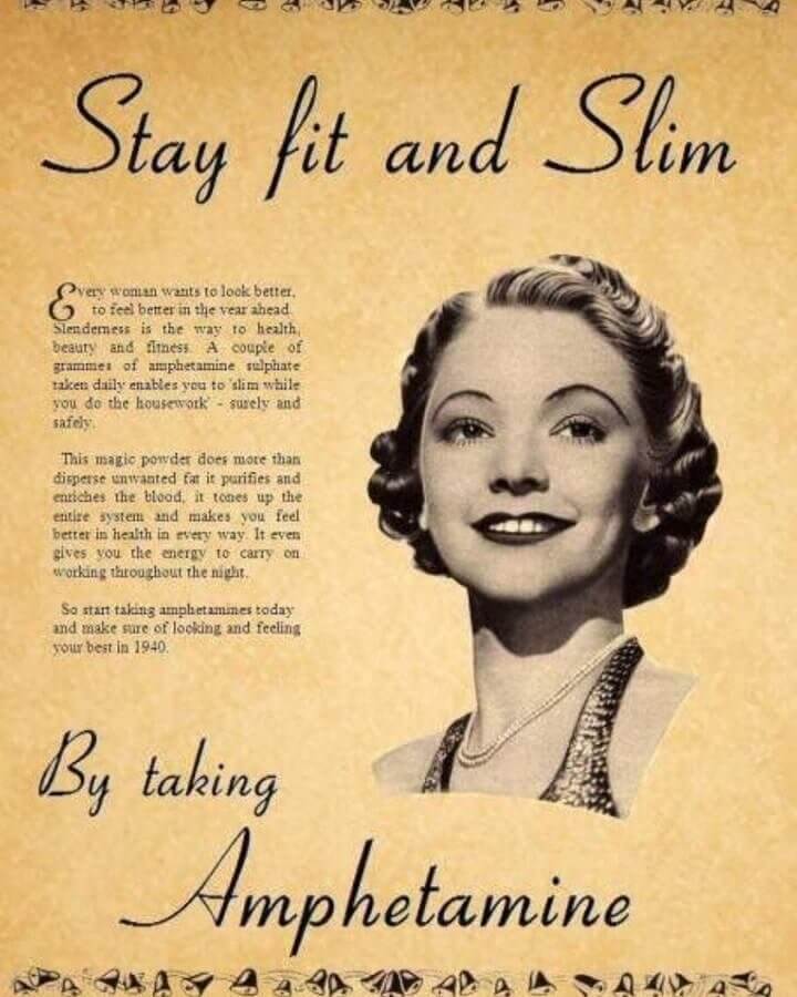 Advertentie jaren 40 Amfetamine