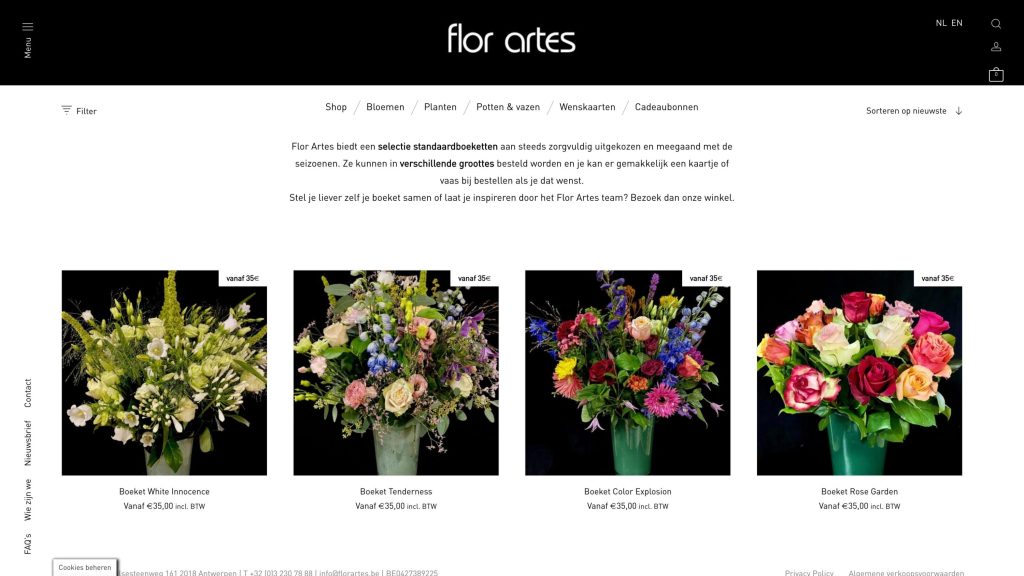 Flor Artes webshop Antwerpen