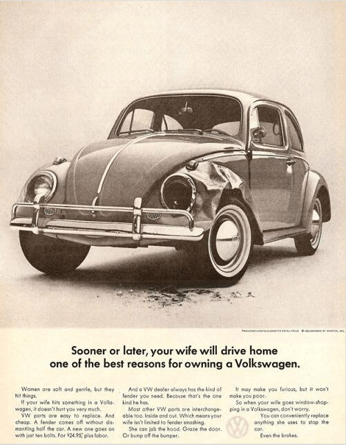 Seksistische advertentie jaren 50 Volkswagen