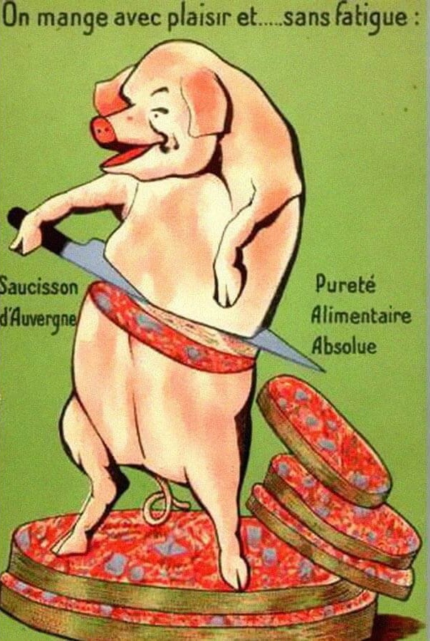 Vintage advertentie Saucisson d'Auvergne