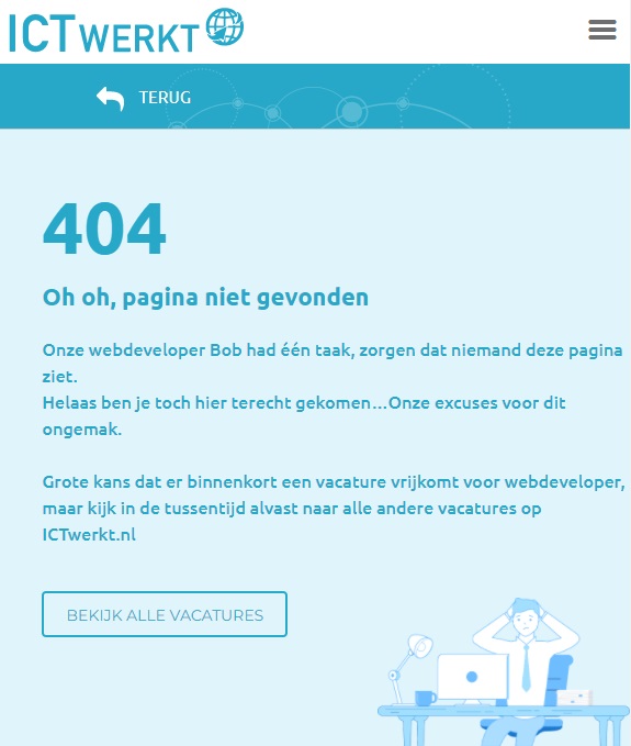Grappige 404-pagina