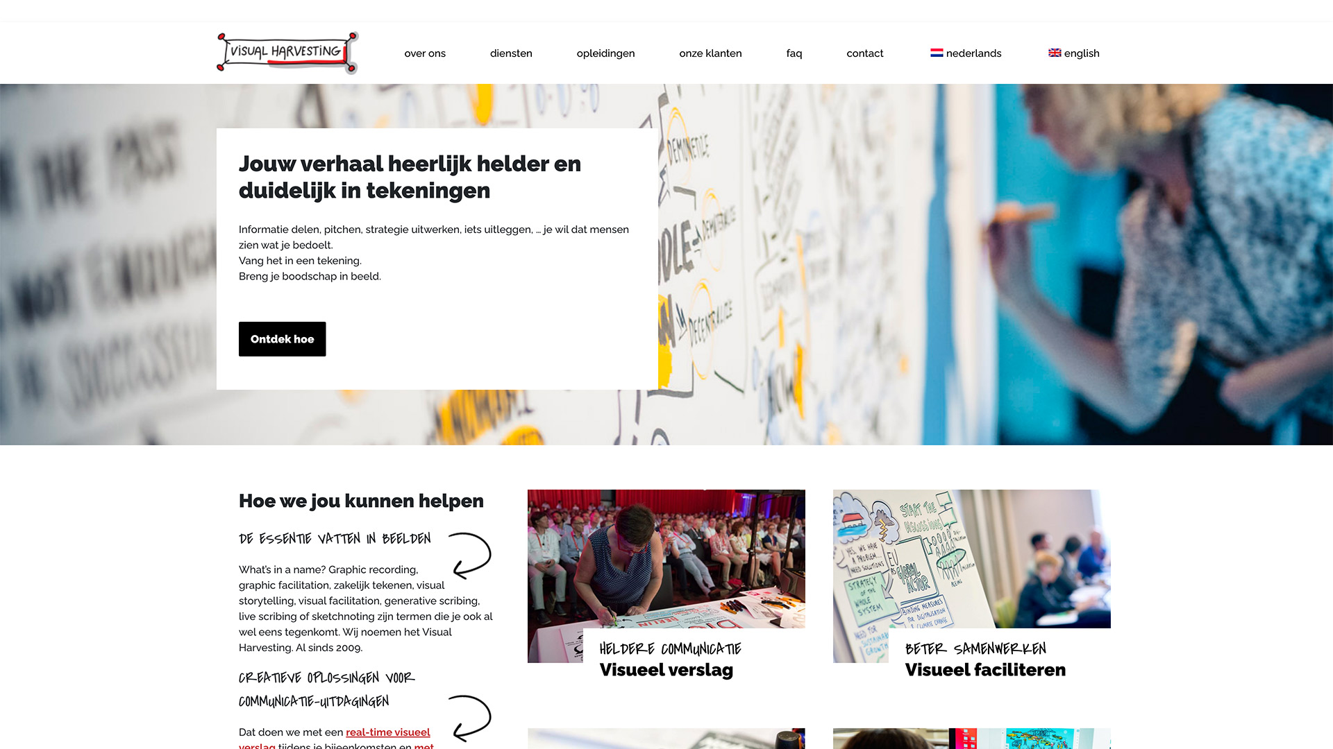 Motionmill webdesign Antwerpen - Gebruiksvriendeljke WordPress website Visual Harvesting screenshot 2