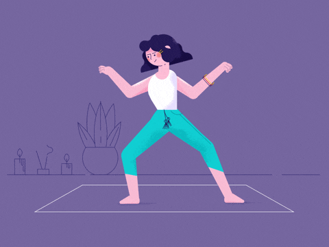 Yoga animatie - via anchor point on Giphy
