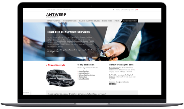 Website laten maken Antwerpen Antwerp Limo Service