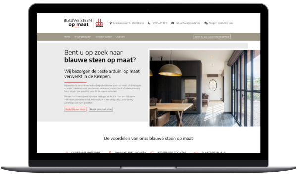 Website laten maken Antwerpen Blauwe Steen op Maat